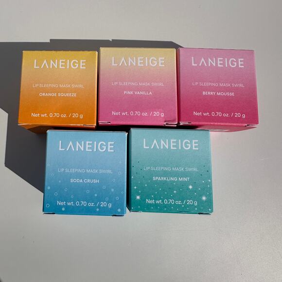 Laneige Lip Sleeping Mask Limited Edition Swirls Berry Orange Vanilla Mint Soda - Picture 12 of 16